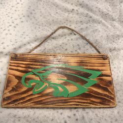wooden Philadelphia Eagles sign