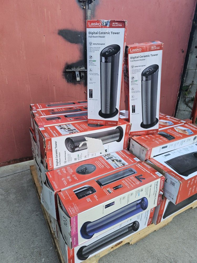 GET READY FOR THIS WINTER LASKO HEATERS CERAMIC TOWER ECONOMIC ENERGY SAVER INCLUDING REMOTE CONTROL FOR FULL SIZE ROOM IF SOMEBODY INTERESTED PLEASE 