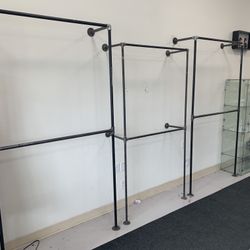 Industrial Wall- Mounted Clothing Racks - Multiple Sizes Available. $65 Each