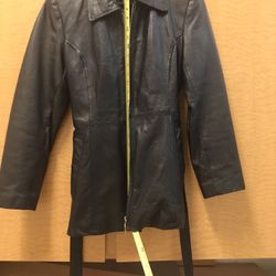 Genuine Leather Coat (worn Only Once)