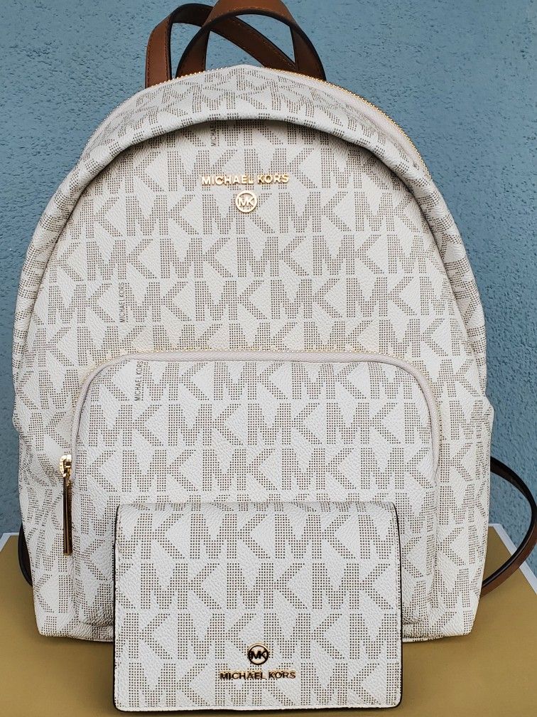 Michael Kors Medium Backpack And Wallet