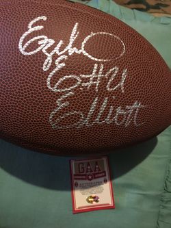 Ezekiel Elliott Autographed Football with COA