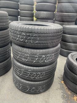 265/50/20 Goodyear set of matching used tires in great condition 300$ for 4 tires plus tax.  Mount available but not included  Wheel alignment availab