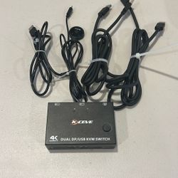 KCEVE 2 Computer 2 Monitor Switch  DP