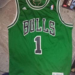 D Rose Bulls Jersey St Patrick's Day Edition