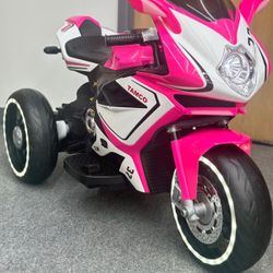 12V kids Ride On Three Wheeler bike With LED Wheels