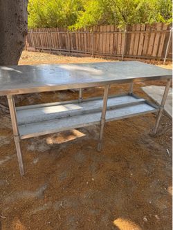 Stainless steel table