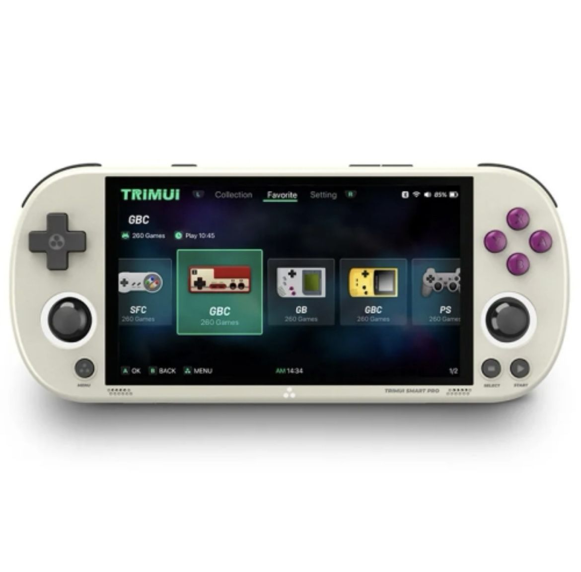 Trimui Smart Pro 4.96 Inch IPS Screen Handheld Game Console Open Source Linux System 64G(Grey)
