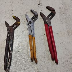 3 Vintage USA Pliers 