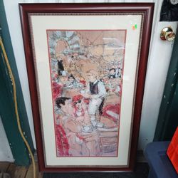 Picture 42"X 26" She's Sitting At The Next Table By Catherine Mayer