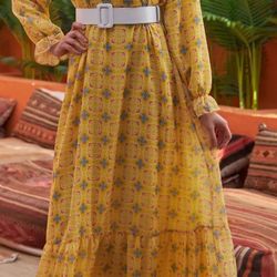 Yellow Shiffon Dress 