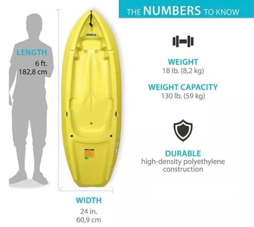 Lifetime Youth Wave Kayak with Paddle - Local Delivery for a Fee - See My Items 