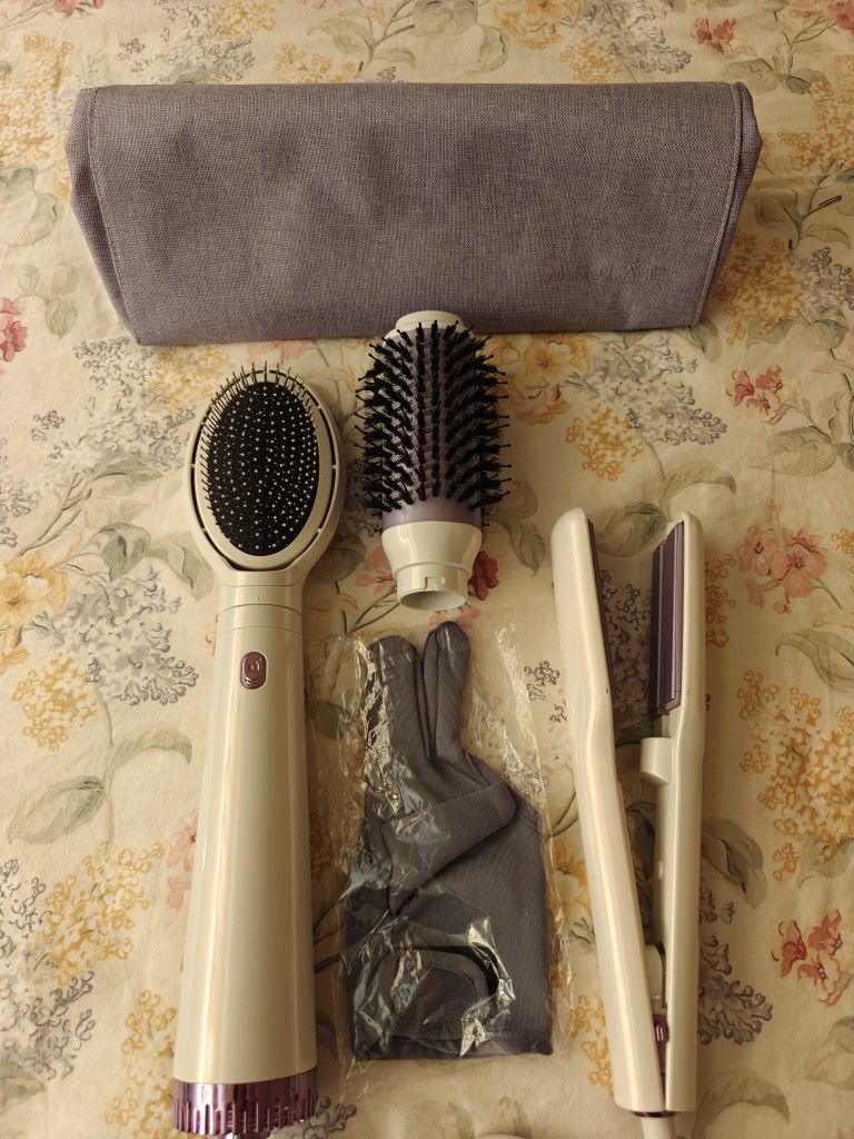 Monat hair tools bundle（Monat hair straightener,Hot Air Brush/Blow dryer brush）