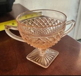 Pink Depression Glass Cup 