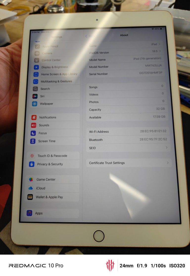 iPad 7th Gen 33gb Wi-Fi Model