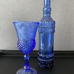 George Washington Goblet and Decanter 