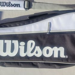 Wilson Fed Team Racket Bag - Black, Holds up to 3 Rackets