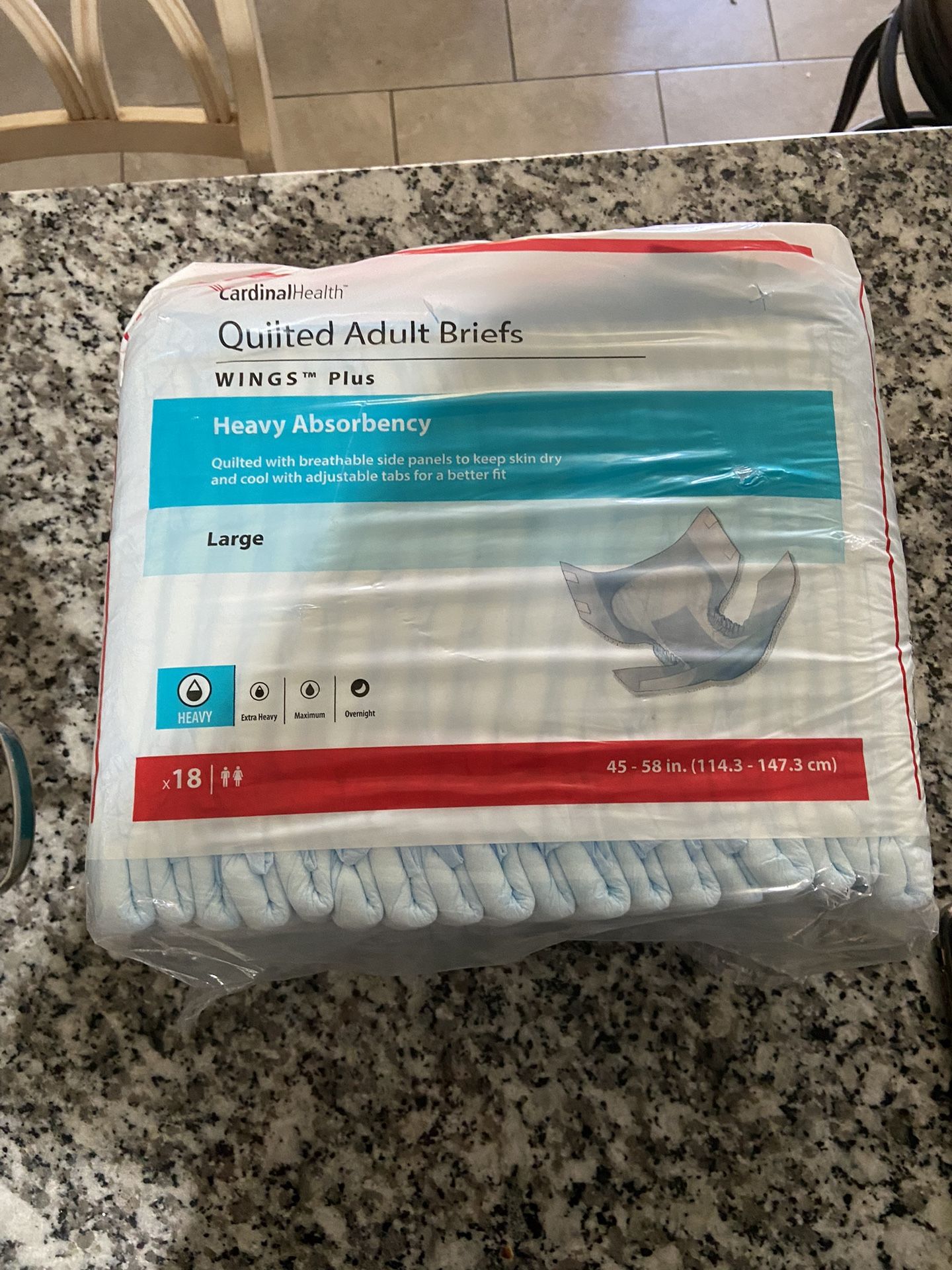 Quilted Adult Briefs (L)