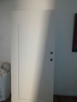 36x80 exterior solid core fiberglass shaker panel entry door