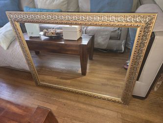 Gold Ornate Framed Wall Mirror