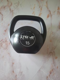 Tone Fitness Kettle Dumbbell Black 15 lb