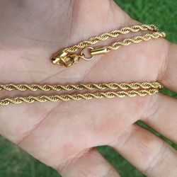 18k Gold Rope Chain