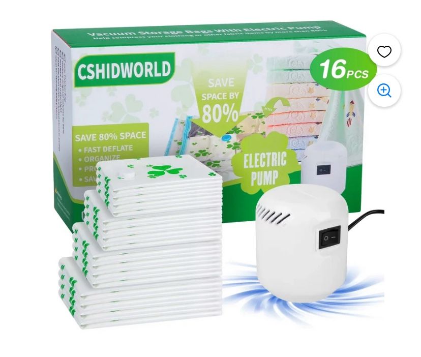 Vacuum Storage Bags with Electric Pump