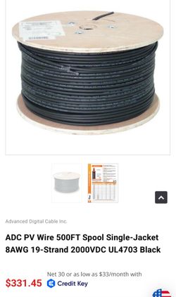 10awg pv 500ft roll of  wire  $100