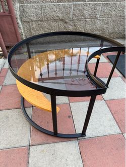 Crescent shape coffee table