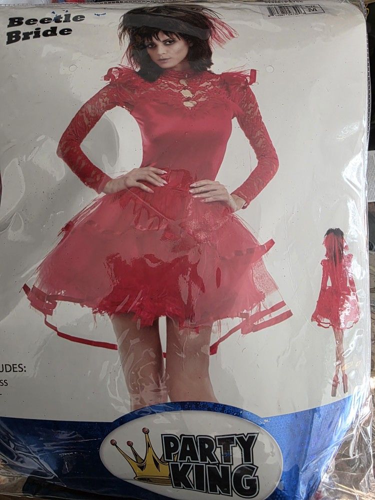 Costume Bride Red Dress Beetlejuice