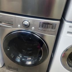 💥💥LG SET STEAM WASHER END ELECTRIC DRYER STAINLEES STEEL ♨️ 