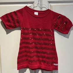 Christmas dress Ruffle Butts size 12-18 months red sweater sequin dress