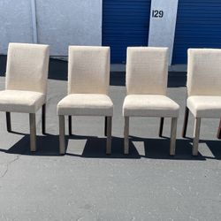 Beige, Cushioned, Dining Chairs