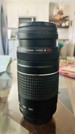 Canon EF 75-300mm f/4-5.6 III USM Telephoto Zoom Lens + UV Filter