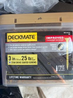 Deckmate 3” star drive wood screws 25 lbs box