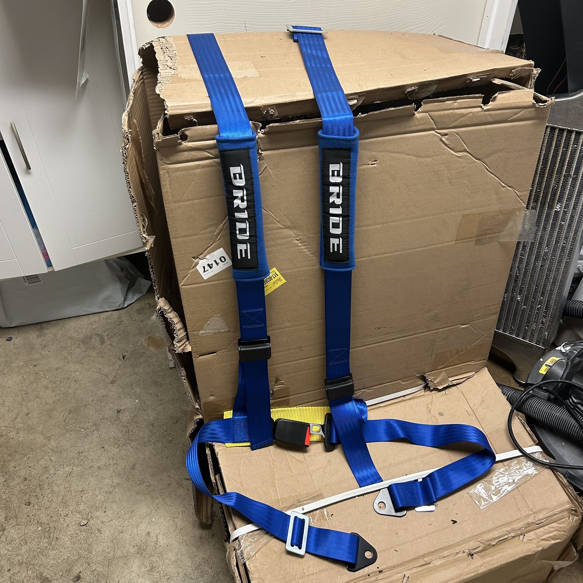 2 point seat belts with BRIDE pads