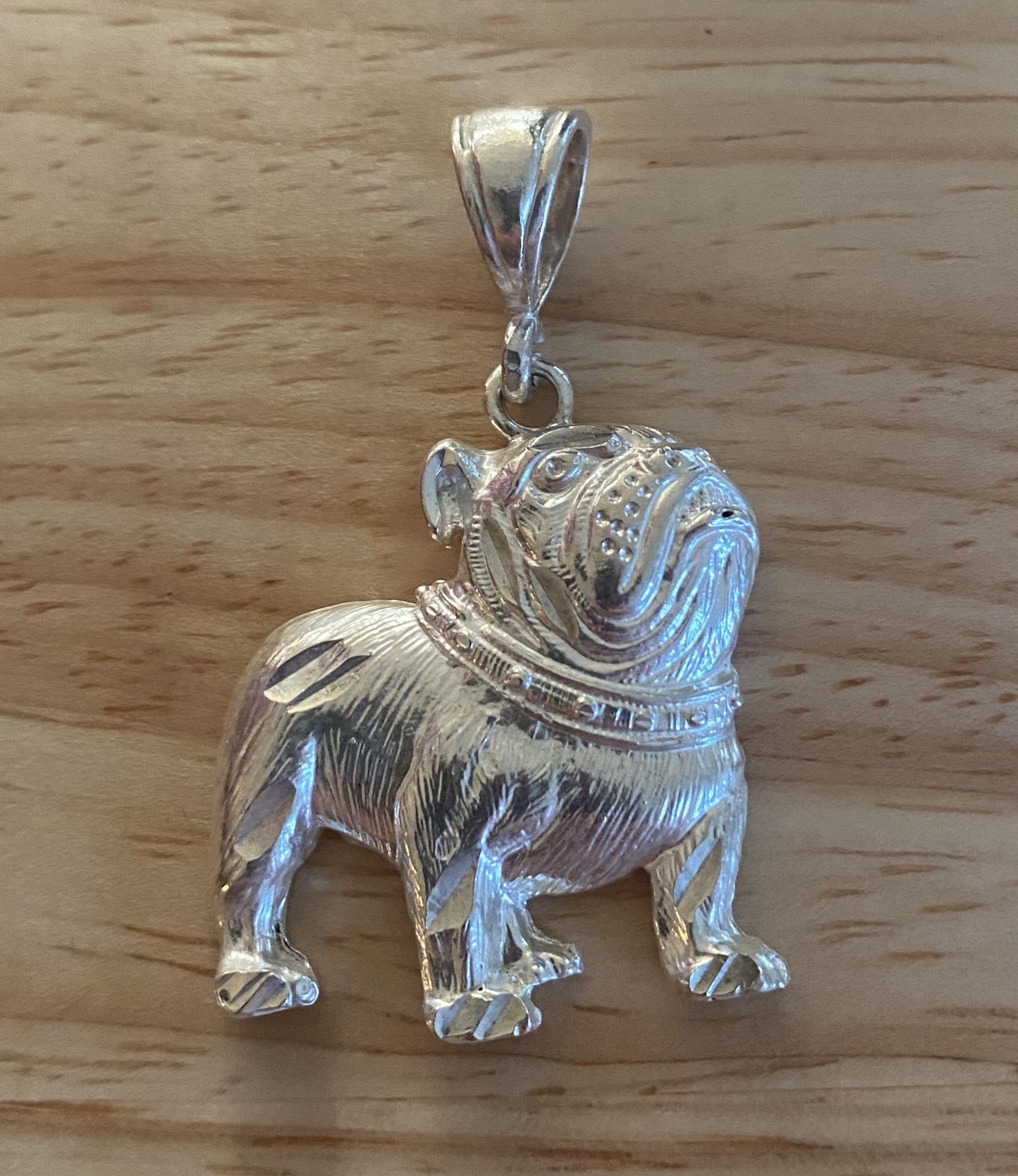 Sterling Silver Bulldog Necklace Pendant Only