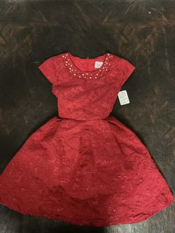 #267-Red Midi Kids Dress. Brand Name: Wonder Nation. Size 6 Kids.