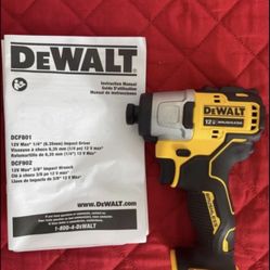 DeWalt. 12V XTREME Lithium Ion 3-Speed Cordless Brushless 1/4” Impact Driver (Tool Only). DCF801B.