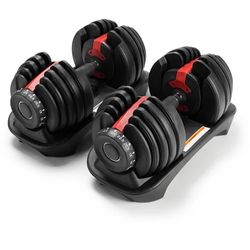 2 Adjustable Dumbbells By BowFlex 552 SELECT HEAVY DUTY ADJUSTABLE DUMBBELL SET