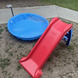 Little Tikes Slide + Funsicle Kiddie Pool