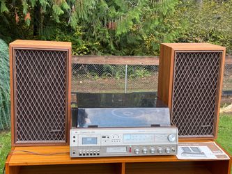 Vintage Clarinette 100 stereo w/speakers All-in-one record player, cassette, 8-track, FM/AM tuner