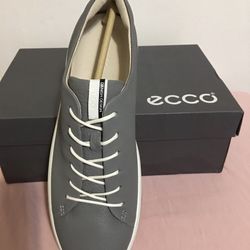 Ecco gray dove leather women’s athletic shoes 41