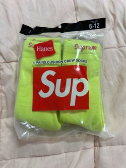 Supreme x Hanes Cushion Crew Socks 4-Pack