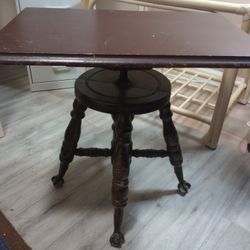 Unique Vintage Antique Glass Ball And  Claw Foot Small Ok Table 