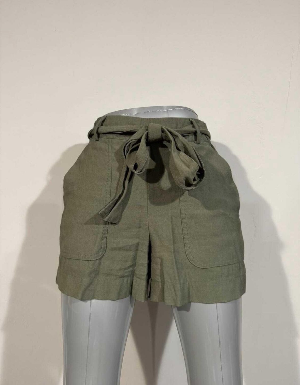 XS Olive Green High Waisted Shorts