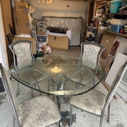 Glass Table and Chairs 