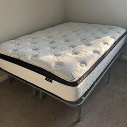 Full Size Mattress with Bed Frame/Metal Boxspring Combo From Ashley Furniture