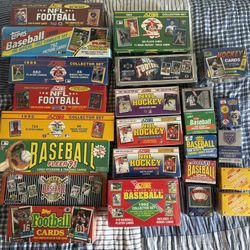 Sealed Boxes Of Vintage Sports Cards