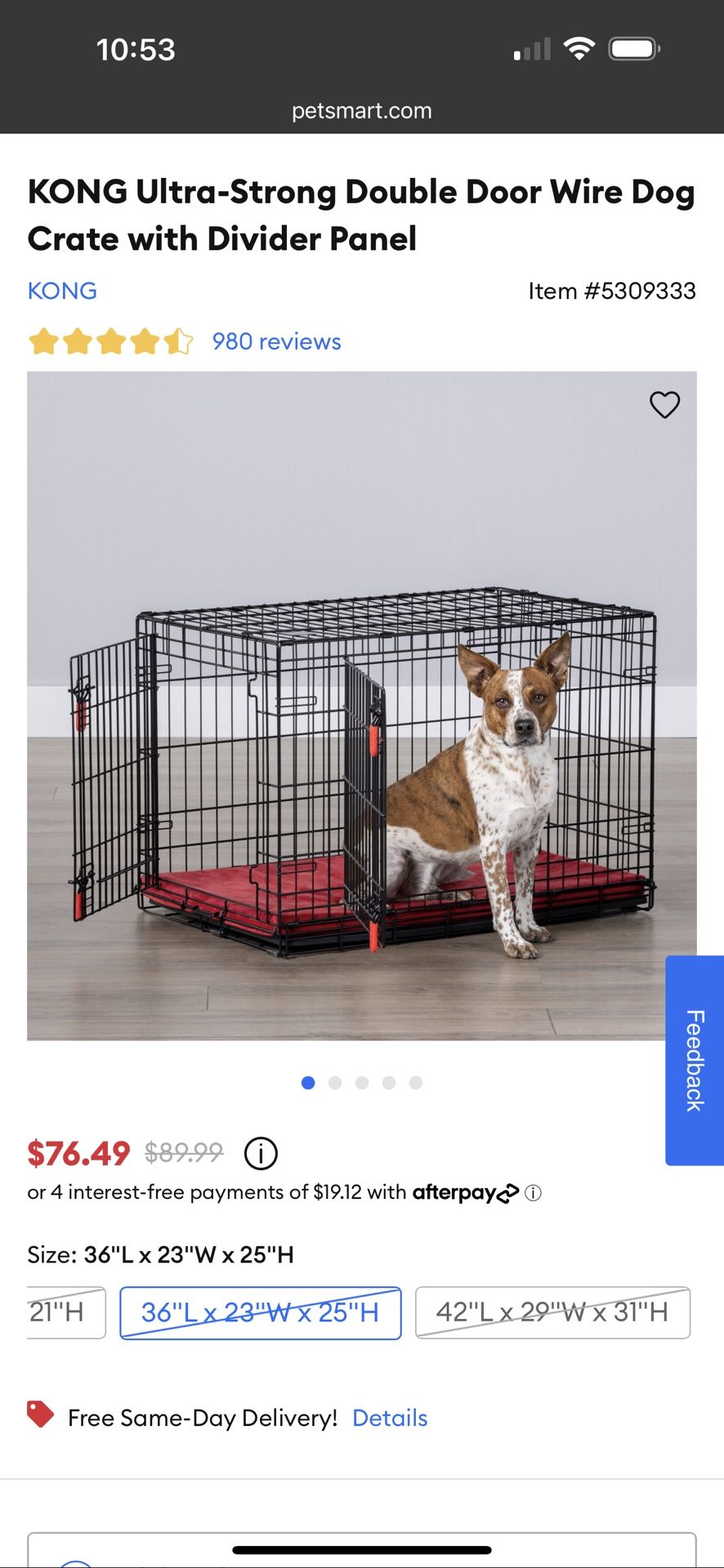 Kong Dog Cage
